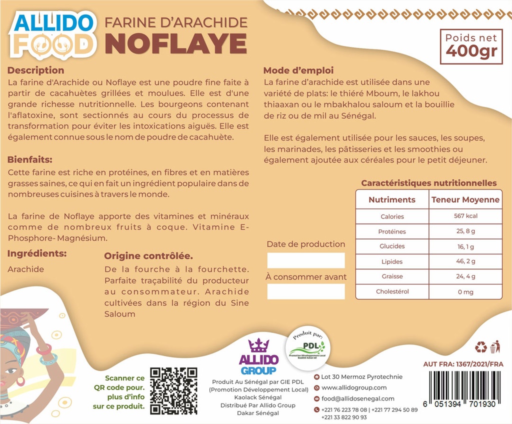 Farine d'arachide (Noflaye)